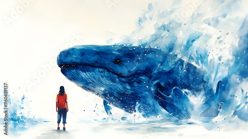 Giant Whale Meets Person: O...
