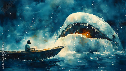 Small Boat Encounters Giant...