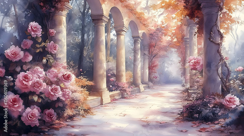 Garden Path Leads Through A...