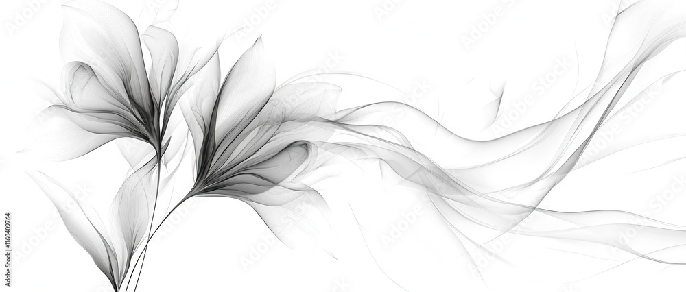 custom made wallpaper toronto digitalBlack and white drawing of a flower