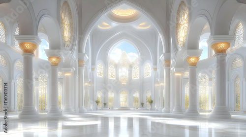 White Architecture Pillars ...
