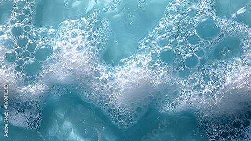 Close-up of Fluid with Foam: Natural Texture and Detail