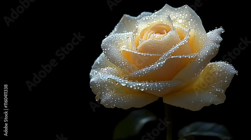 Elegant Rose Glistens: Dew ...