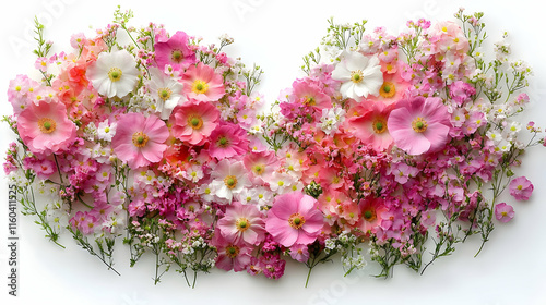 Pink and White Flowers Form...