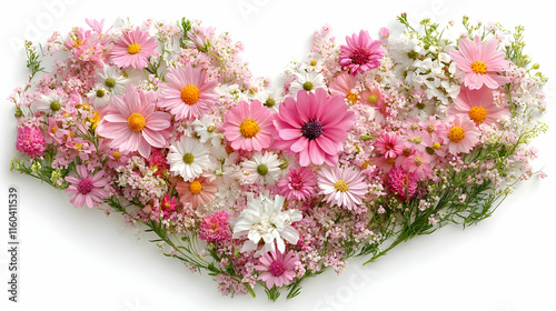 Pink and White Flowers Form...