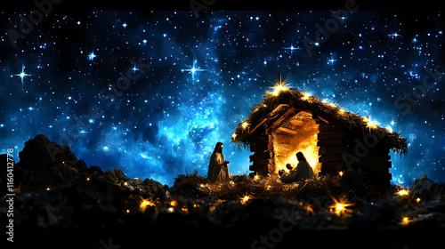 Family Gathers Under Starry...