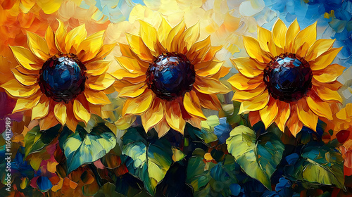 Sunflowers Bloom Brightly i...