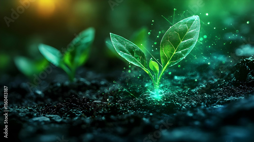 Green Sprout Grows in Ferti...