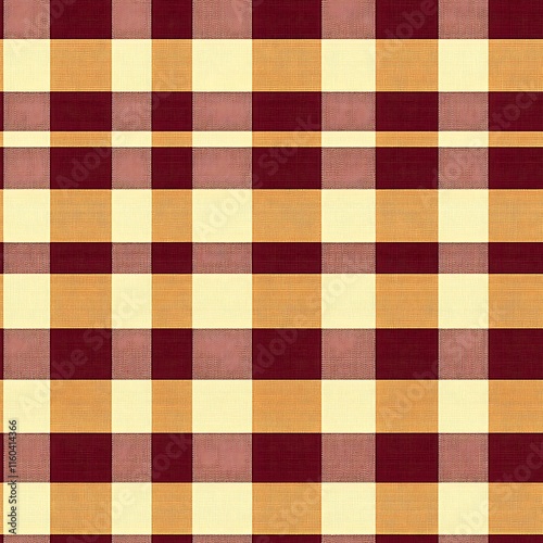 Burgundy Checkered Seamless Picnic Blanket Fabric Design