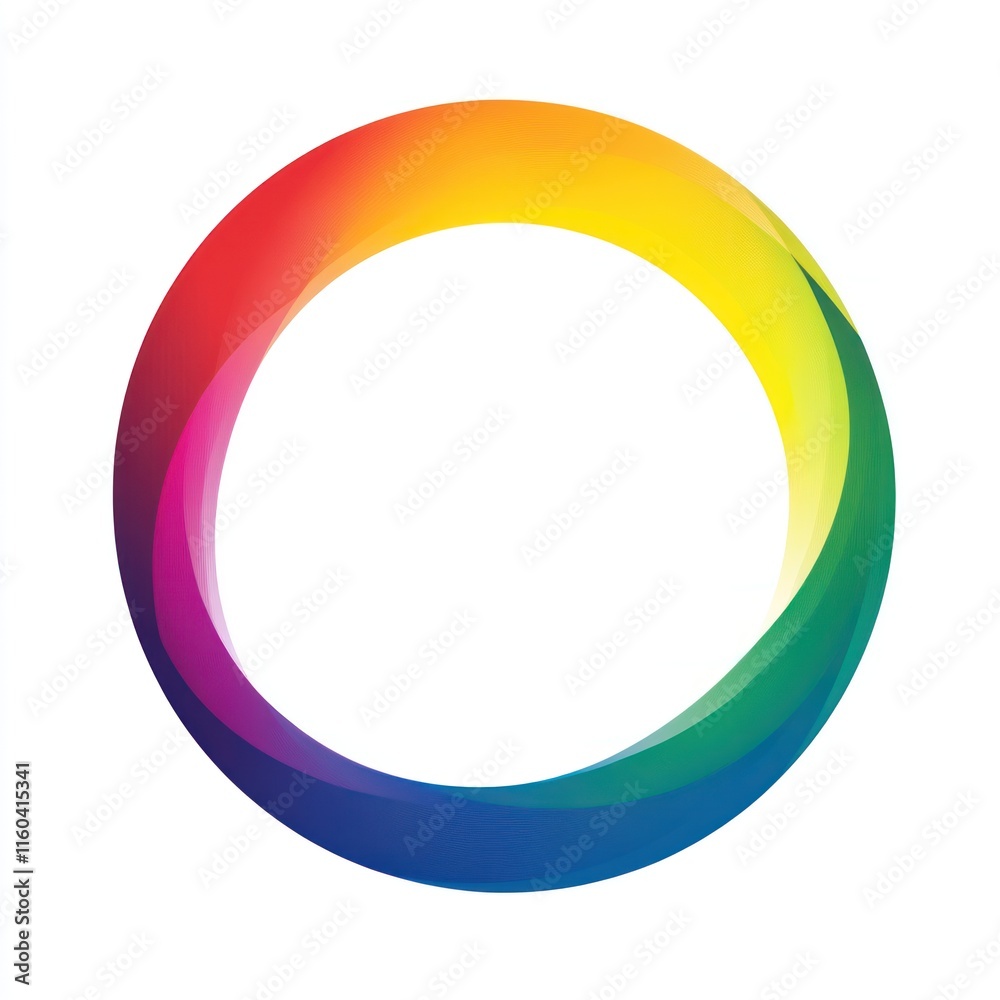Vibrant rainbow circle, abstract design element. Vibrant rainbow circle, abstract design element.