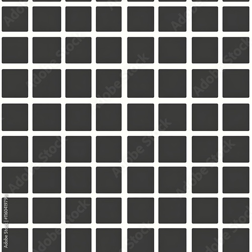 Seamless Minimalist Grid Pattern in Charcoal Gray Color Palette