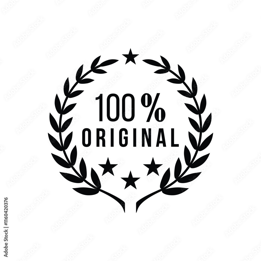 Obraz premium 100% original Decorated Seal Stamp Icon Hand Drawn Label Design Vector Graphic Stock Illustration