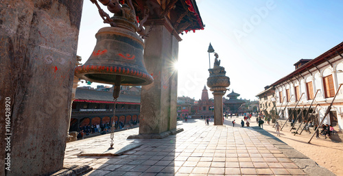 Photos BHAKTAPUR, NEPAL, March 5, 2024: View of the buildings and temples in Durbar square