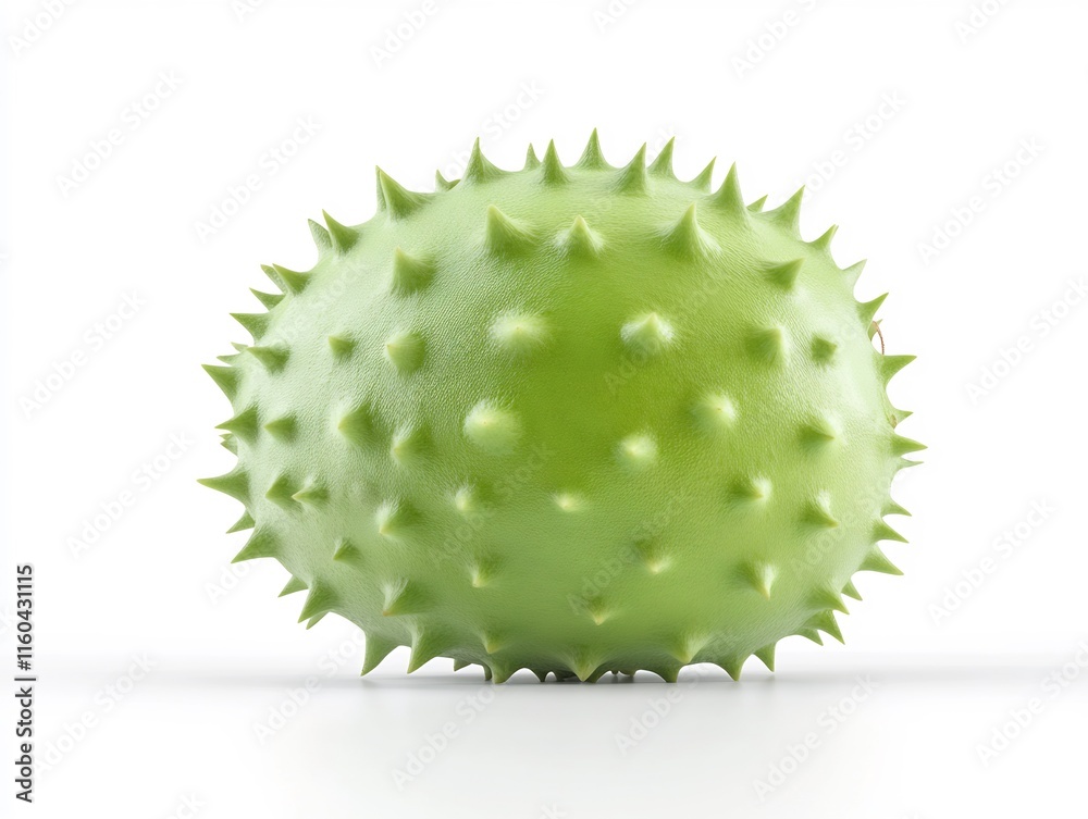Close-up 3D Render of a Strikingly Detailed Spiky Green Orb. AI Generated Close-up 3D Render of a Strikingly Detailed Spiky Green Orb. AI Generated