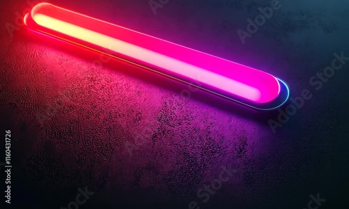 Vibrant Neon Light on Dark Background: A Glowing Pink and Red Tube photo