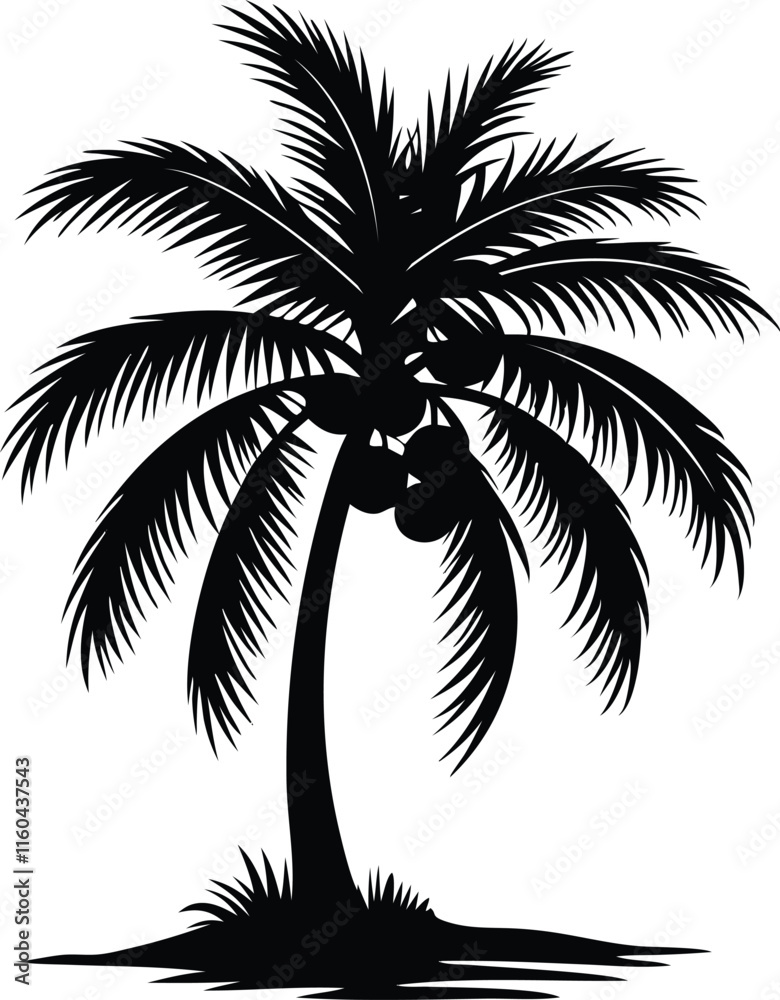 Obraz premium Palm tree vector art illustration