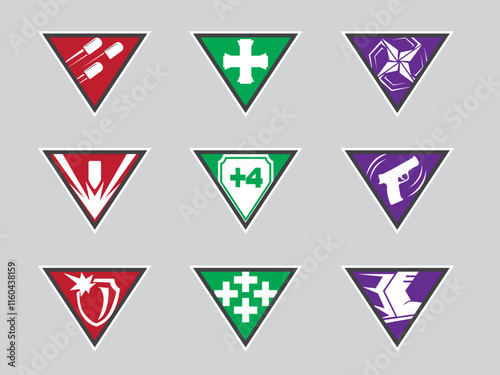 Game icons Vector, Game Ability Icons Vector, Game skills Icons Vector