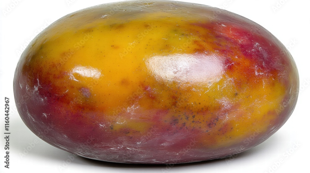 Fototapeta premium Single Ripe Mango Fruit Isolated on White