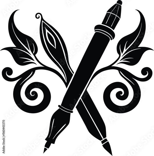 Celebrate the beauty of words and creativity with "World Poetry Day" graphic elements in silhouette vector illustration style