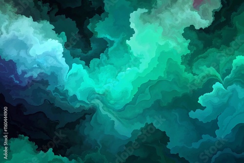 Wallpaper Mural Black dark teal jade emerald sea aventurine green abstract background.  Torontodigital.ca