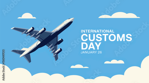 international customs day banner, poster, card