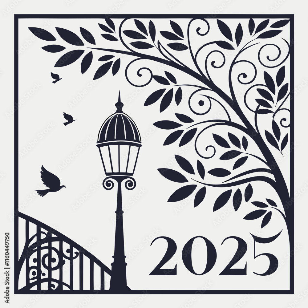 Naklejka premium happy new year