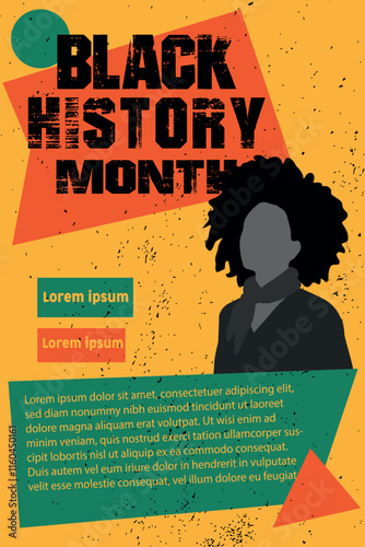 black history month design featuring afrocentric art and cultural pride elements photo