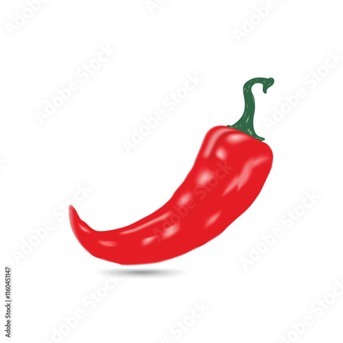 red chili pepper icon design for food and spicy-themed concepts