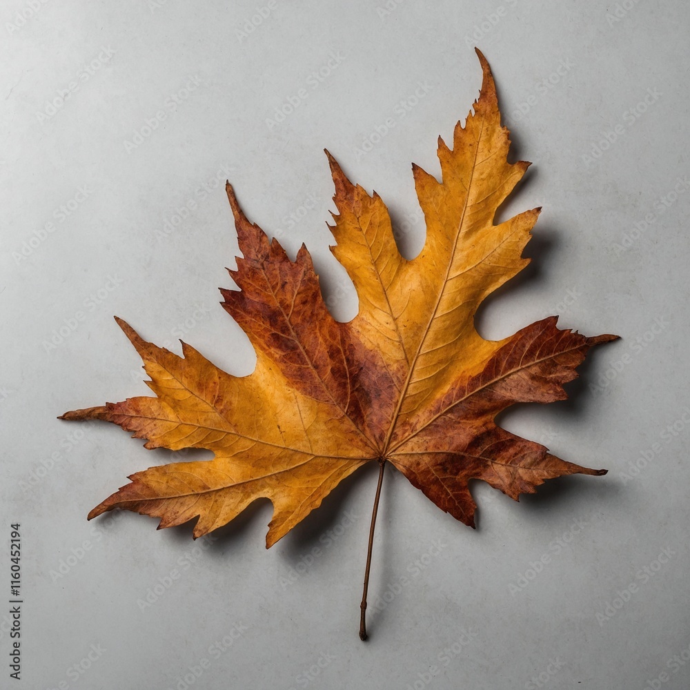 Obraz premium Autumn leaf png. dried up fall leaf top view png. white birch leaf png. maple leaf flat lay isolated.