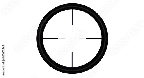 scope aiming gun rifle, view for military weapon of a sniper illustration design element
