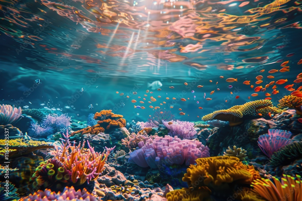 Fototapeta premium Underwater coral reef background Underwater coral reef background.