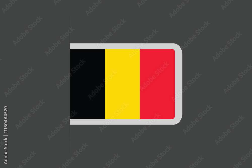 Fototapeta premium Belgium flag, The flag of Belgium, Flag of Belgium national country symbol illustration Vector, Rectangle Belgium flag illustration, Flat vector illustration 