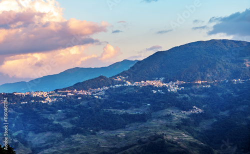 Samaba Rice Terraces in Baohua Township, Honghe County, Yunnan Province, China. photo