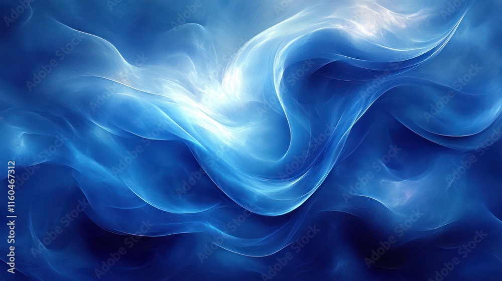 Fototapeta premium A dynamic blue abstract background with circles and flowing lines, creating an energetic and stylish feel