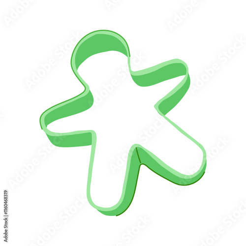 kitchen cookie cutter cartoon. tool mold, craft shape, metal plastic kitchen cookie cutter sign. isolated symbol vector illustration