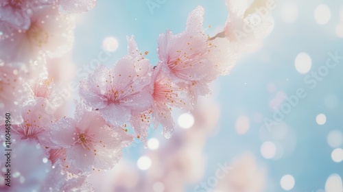 The Blossoming Pink Cherry Flowers