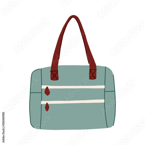 tote diaper bag cartoon. organizer stylish, waterproof insulated, pad pockets tote diaper bag sign. isolated symbol vector illustration