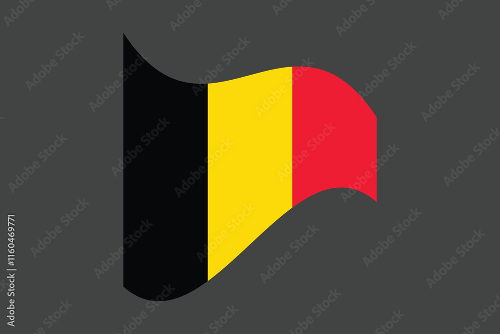 Fototapeta premium Belgium flag, The flag of Belgium, Flag of Belgium national country symbol illustration Vector, Rectangle Belgium flag illustration, Flat vector illustration 
