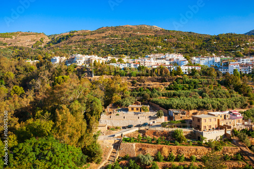Lanjaron aerial panoramic view, Alpujarras in Spain