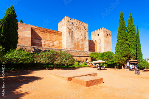 Alcazaba fortress at Alhambra Palace complex, Granada