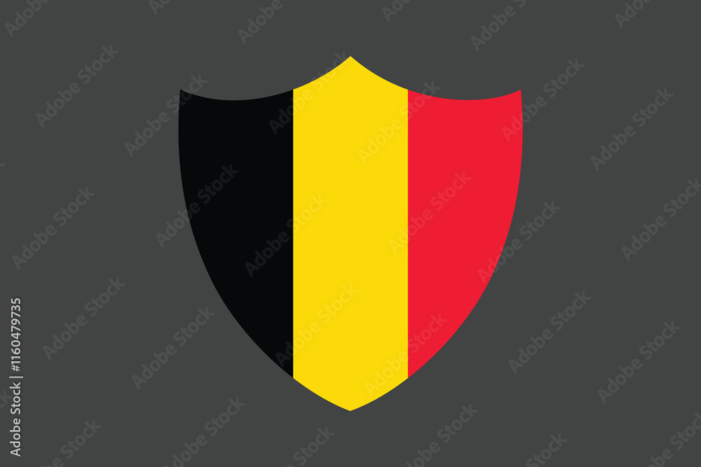 Fototapeta premium Belgium flag sign, Belgium flag vector graphic, Belgium country flag is a symbol of freedom, National Belgium flag, vector illustration 