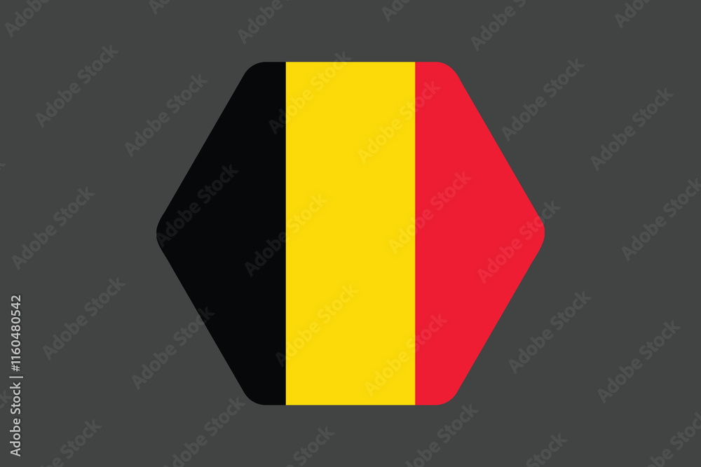 Fototapeta premium Belgium flag sign, Belgium flag vector graphic, Belgium country flag is a symbol of freedom, National Belgium flag, vector illustration 