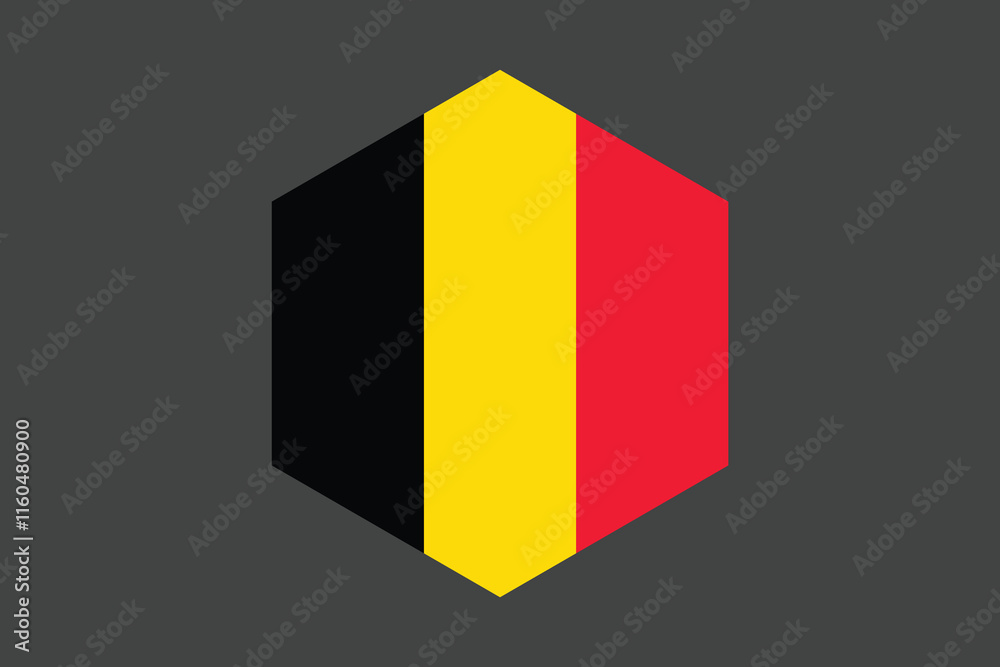 Fototapeta premium Belgium flag sign, Belgium flag vector graphic, Belgium country flag is a symbol of freedom, National Belgium flag, vector illustration 