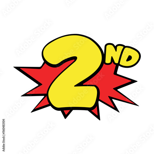 Vibrant comic-style 2nd sign, perfect for kids' birthday celebrations