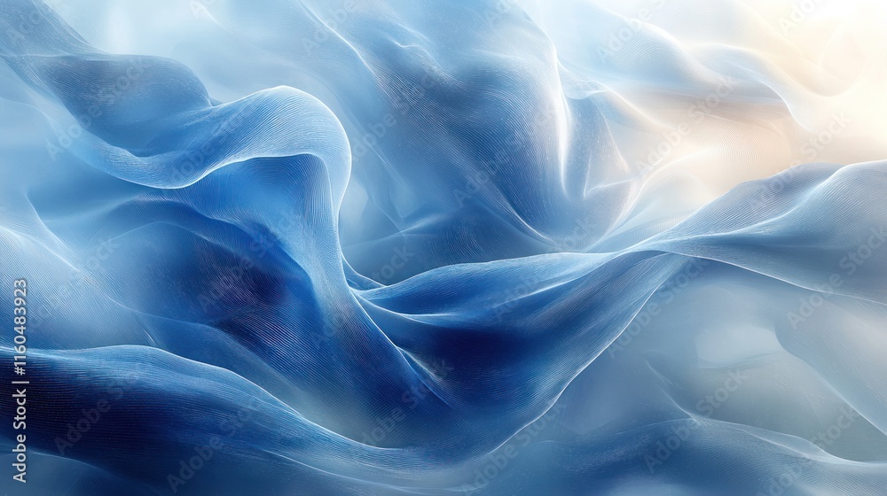Modern blue abstract with transparency, showcasing subtle layers and an elegant futuristic style Modern blue abstract with transparency, showcasing subtle layers and an elegant futuristic style