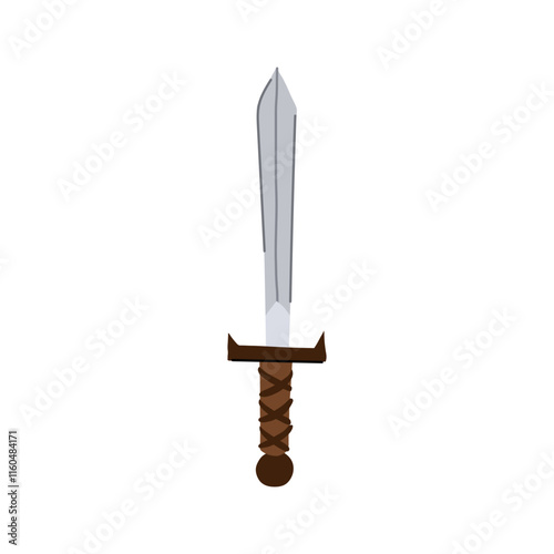 battle viking sword cartoon. norse raid, shield axe, conquer ship battle viking sword sign. isolated symbol vector illustration