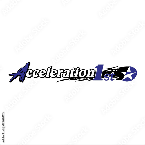 The words acceleration 1st are written on a white background 