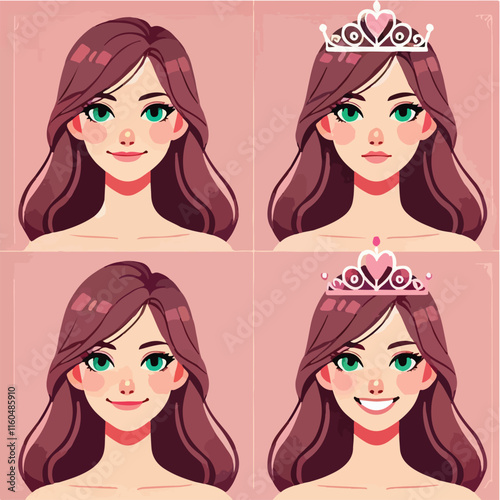 beautiful smiling cinderella wearing a crown