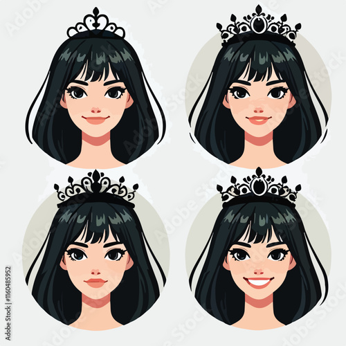 beautiful smiling cinderella wearing a crown