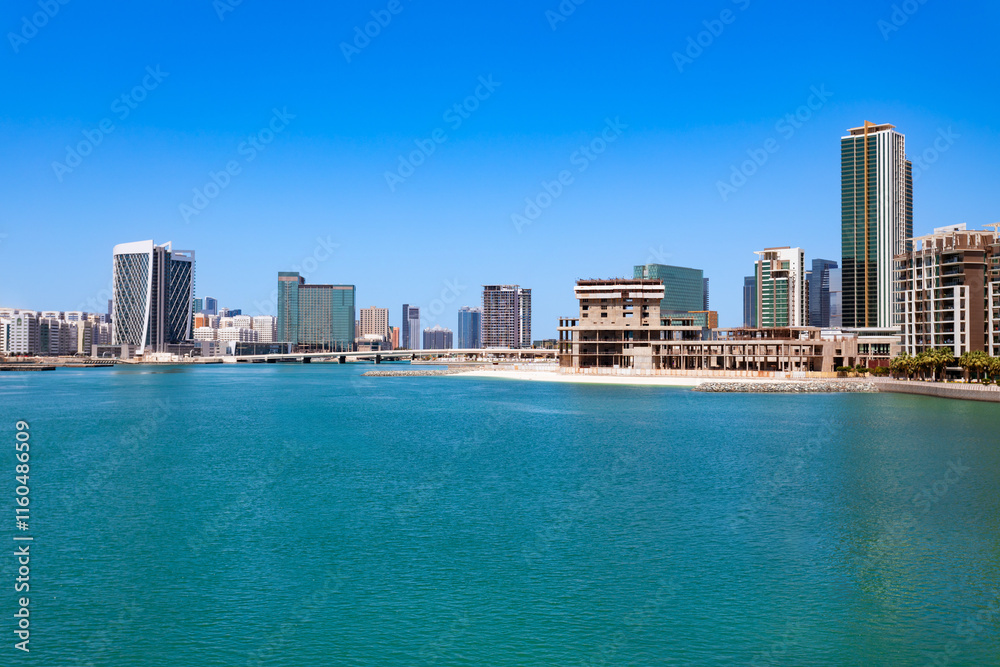 Obraz premium Abu Dhabi city skyline in United Arab Emirates